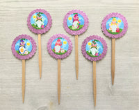 Easter Cupcake Toppers,Cupcake Toppers,Easter Gnome Cupcake Toppers,Easter,Gnome,Easter Party,Handmade,Double Sided,Gift,Party,Set of 6