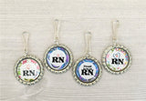 Nurse,Zipper Pulls,Zipper Pull Charms,Nursing,RN,Registered Nurse,Bottle Cap Zipper Pull Charms,Gift,Medical,Party Favor,Handmade