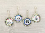 Nurse,Zipper Pulls,Zipper Pull Charms,Nursing,RN,Registered Nurse,Bottle Cap Zipper Pull Charms,Gift,Medical,Party Favor,Handmade