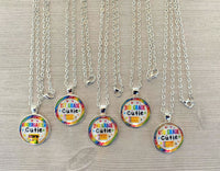 Back to School Necklace,First Day of School,Kindergarten,1st Grade,2nd Grade,3rd Grade,Back to School,Cutie,Silver Necklace,Handmade,Gift
