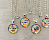 Back to School Necklace,First Day of School,Kindergarten,1st Grade,2nd Grade,3rd Grade,Back to School,Cutie,Silver Necklace,Handmade,Gift